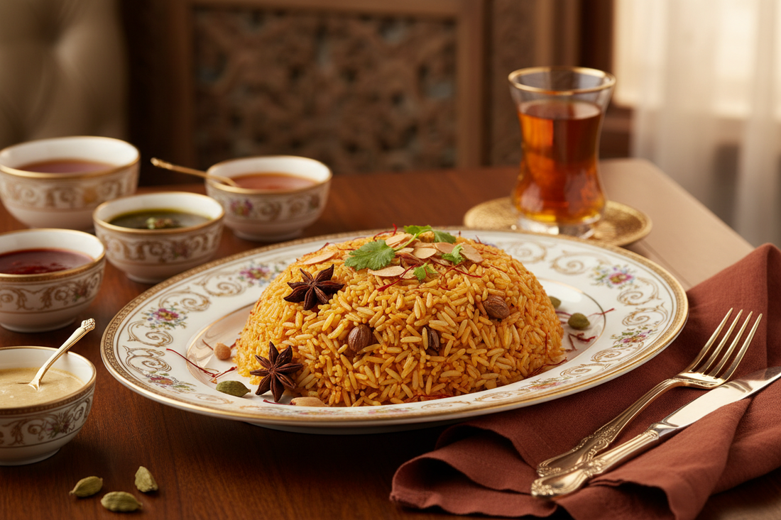 Orientalischer Gewürzreis mit Putenfleisch